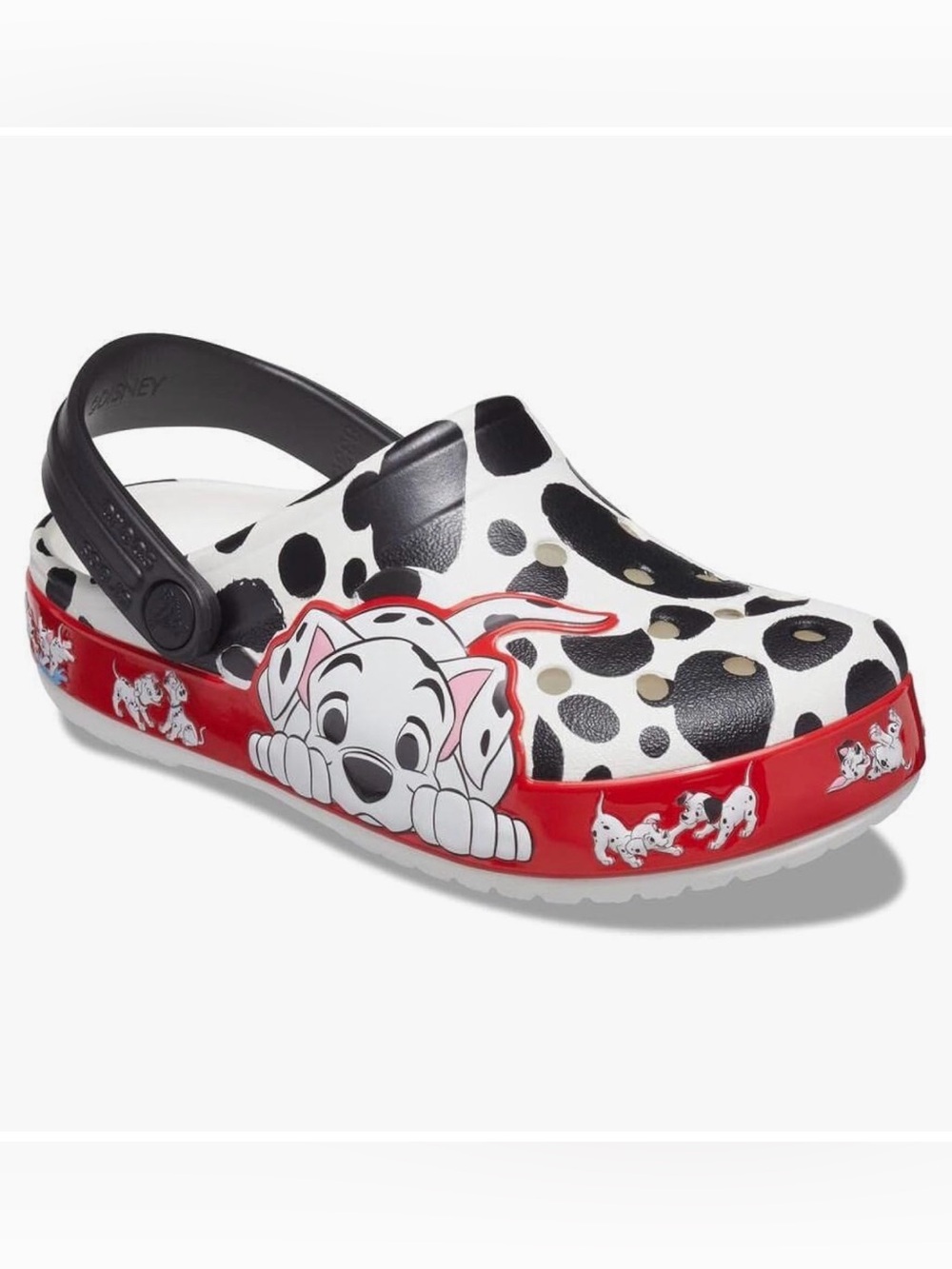 CROCS Kids' 101 Dalmatians Dalmatian Print Clog in White, Black & Red